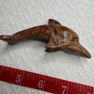 Hand Carved Stone Dolphin Figurine‎ Punta Arenas Chile Souvenir Decor
